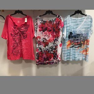 NWT Lane bryant plus size LOT 3PC TOP BLOUSE 26/28